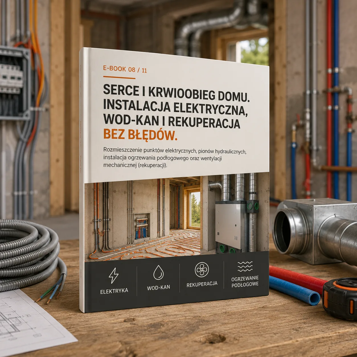 Serce i krwioobieg domu. Instalacja elektryczna, wod-kan i rekuperacja bez błędów - E-BOOK 08 / 11