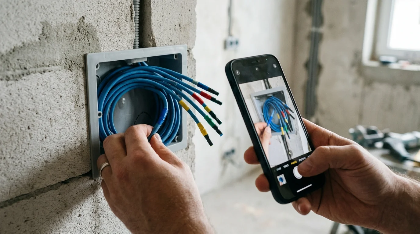 Rozdzielnia elektryczna i instalacja w domu — etap surowy